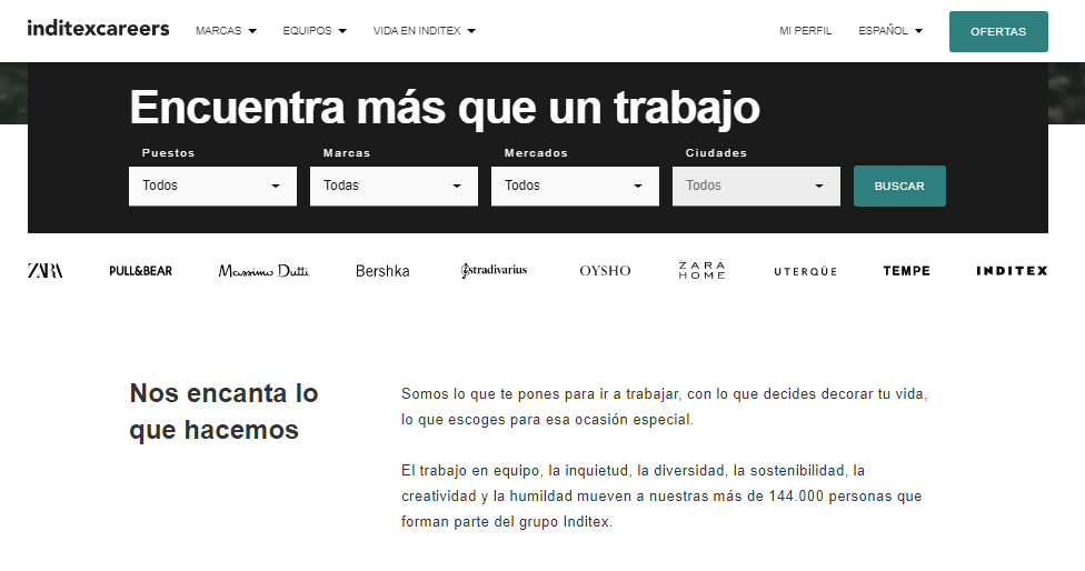 trabajar en Inditex