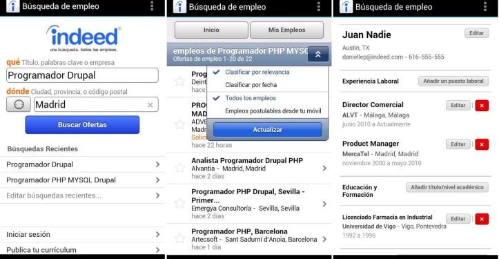 Aplicaciones para encontrar trabajo