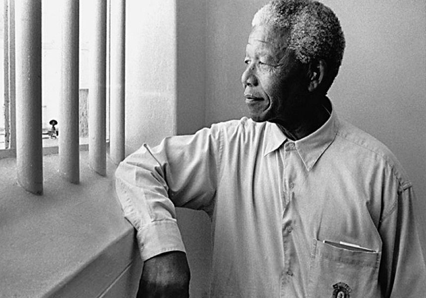 nelson mandela en la carcel