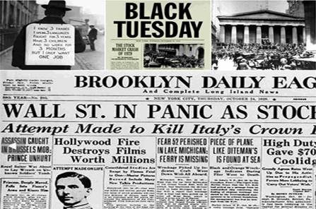 crisis 1929: titulares periodico